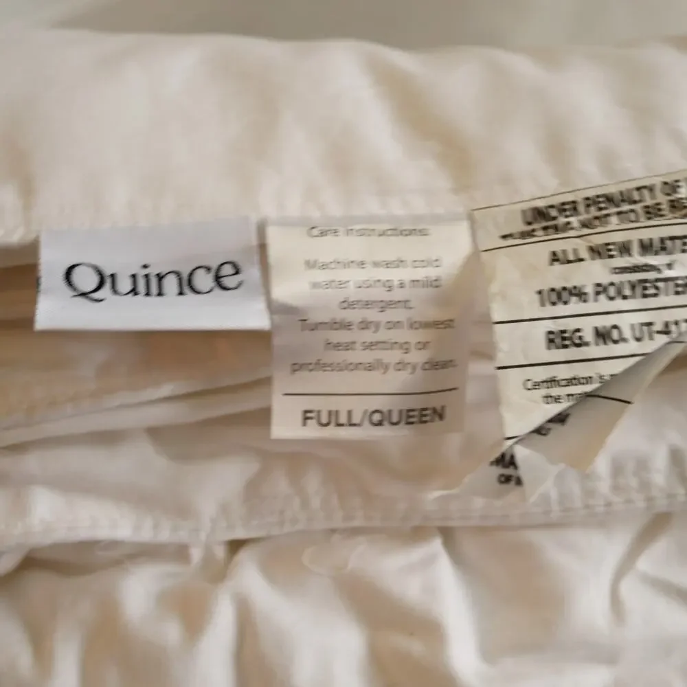 NEW Quince Premium Down Alternative Duvet Insert FULL QUEEN Lightweight